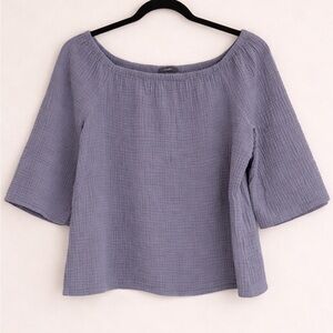 Blue/Purple 100% cotton flowy shirt